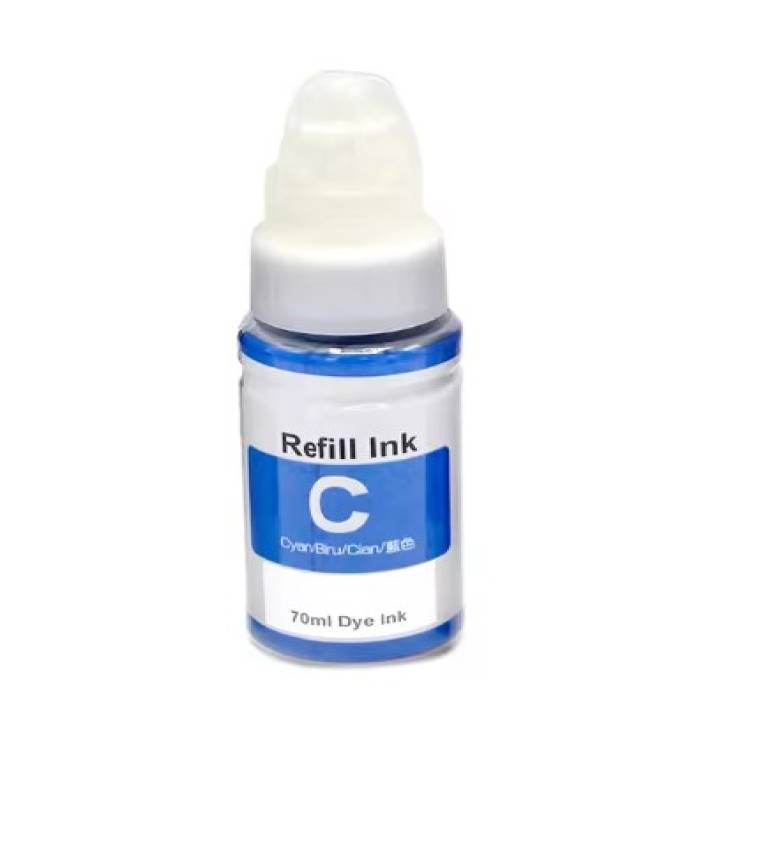 Refill Ink Bouteille de Recharge d'Encre Bleu 70 ml 490 C pour Imprimantes de série G, avec Capacité d'impression d'environ 7000 pages résistante à l'eau